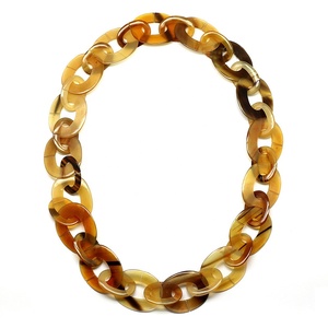 Chaîne à maillons classique personnalisée unisexe Collier en corne de buffle style de vie sain Chaînes à la mode pour les anniversaires Soins de santé - Product Image 1