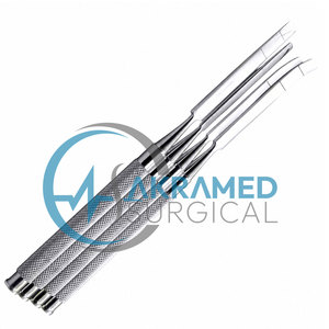 Premium 4Pcs Dental Bone <b>Chisel</b> Set | Straight & <b>Curved</b> Ridge Splitting Osteotome | Stainless Steel Surgical Extraction - Product Image 4