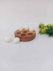 Plateau à œufs en bois rustique pour la maison et l'extérieur - Product Image 3