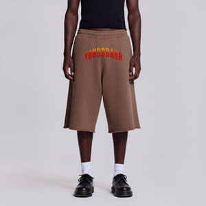 Novedad 2026 Pantalones Cortos Deportivos de Poliéster y Algodón Ecológicos para Hombre, Color Sólido, Bolsillos Laterales, Corte Holgado y Cómodo - Product Image 5