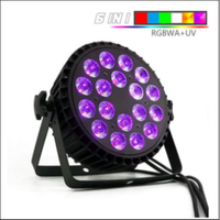 SHEHDS 18x18W RGBWAUV Foco LED Par de Aleación de Aluminio 6/10 Canales Luz de Escenario DMX512 Wash Light para DJ