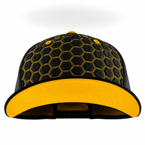 Black Yellow Hexagon Pattern Baseball <b>Cap</b> 6-Panel Mesh Sporty Unisex Outdoor Spring Summer Fitted Adult <b>Hat</b> - Product Image 3