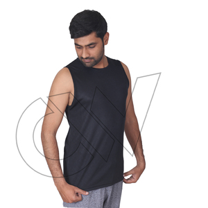 Men Casual <b>Singlet</b> 100% Cotton Breathable Quick Dry Knitted Embroidery <b>Running</b> Tank Top 220g Fabric Customizable Logo - Product Image 2