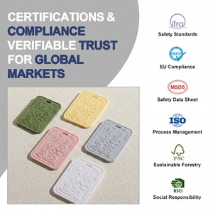 様々な形の吊り下げ式車用芳香剤ジェルシリコン製香り付きフレグランスカード、カスタマイズ可能 - Product Image 3