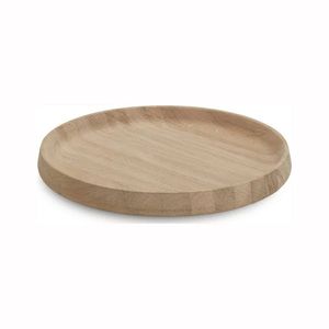 Plateau de service classique en bois massif H a CRAFT, durable, poli, rond, vaisselle de mariage - Product Image 2