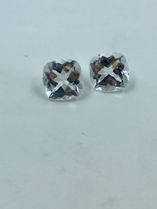 High Quality Natural White Topaz <b>Cushion</b> Cut Loose Gemstone 24.90CTS 14mm for Jewelry Making - Product Image 2