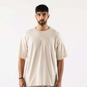 Camiseta Oversize de Manga Corta para Hombre, 100% Algodón de Alto Gramaje, Tejido de Alta Calidad, Transpirable, Ecológica, Cuello Redondo, Color Liso, Larga - Product Image 6
