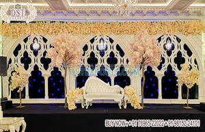 Increíble evento de boda hindú, decoración de escenario, asombrosa Recepción de boda india, escenario de boda, decoración de escenario de estilo indio del Sur - Product Image 3