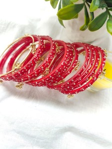 Viral 2026 Trendy High Quality <b>Glass</b> Kashmiri Jhumki Shining Ghungroo <b>Bangles</b> Wedding Party Wear Ecofriendly Multi Colors - Product Image 3