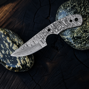 Hoja de acero de Damasco hecha a mano personalizada, de alta calidad, grado industrial, punta de clip, 7 pulgadas, 3 mm de grosor, para la fabricación de cuchillos Skinner - Product Image 1