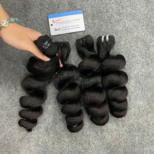 Venta al por mayor de cabello virgen vietnamita 100% natural, extensiones de cabello humano con ondas sueltas al vapor, paquetes de cabello virgen de doble capa. - Product Image 6