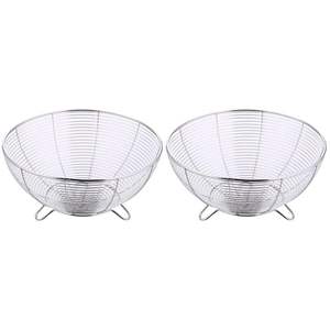 Cesta grande de acero inoxidable para frutas, para almacenar frutas frescas en la encimera de la cocina, con una construcción de alambre metálico resistente. - Product Image 3