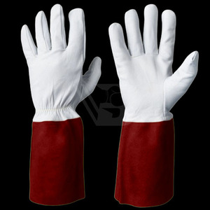 High Quality TIG Welding <b>Gloves</b> Flame Retardant Sheep Grain Leather Industrial Safety Hand Protection Construction BBQ <b>Gloves</b> - Product Image 6
