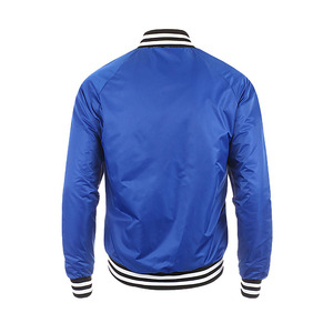Chaqueta Varsity Azul Satinado para Hombre, Manga Larga, Cortavientos, Chaqueta Bomber de Invierno, Logotipo Personalizado, Ropa Urbana - Product Image 2