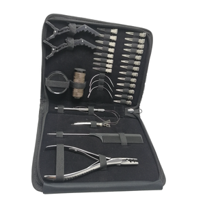 Kit de Herramientas Comerciales de Acero Inoxidable de Calidad Premium con Acabado Espejo y Recubrimiento de Polvo de Color para Extensiones de Cabello, Alicates y Herramientas para Micro Anillos - Product Image 5