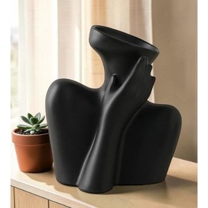 Modern <b>Ceramic</b> <b>Vase</b> Matte White Tabletop Decor Exquisite Design 8-16 Inches Width 8-12in - Product Image 3