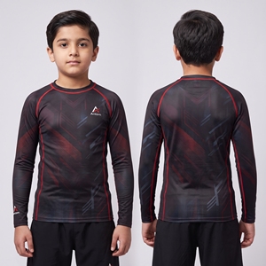 Custom Private Label BJJ Rash Guard Long Sleeve Elastic MMA Jiu Jitsu <b>Compression</b> Rashguard Supplier Fast Delivery - Product Image 2