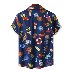 Camisa Casual de Satén de Manga Corta para Hombre, Personalizada, Transpirable y Antiarrugas, con Estampado Hawaiano, Estilo Moderno con Botones - Product Image 1
