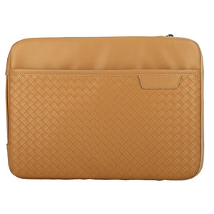 Funda para portátil de cuero PU de alta calidad con patrón de diamantes, cierre de cremallera, diseño minimalista, unisex, multifuncional. - Product Image 1