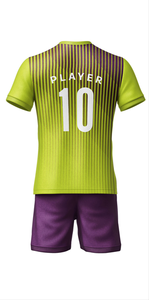 Uniforme de Fútbol Personalizado para Hombre, Conjunto Premium 100% Poliéster, Sublimado, con Rayas, Corte Regular, Cuello Redondo, Manga Corta, Secado Rápido, 180g - Product Image 4