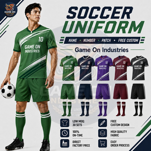 Uniformes Deportivos de Fútbol para Club, Diseño en Verde Azulado y Negro, Tejido Sintético Transpirable, Conjunto Completo para Venta al Por Mayor - Product Image 6