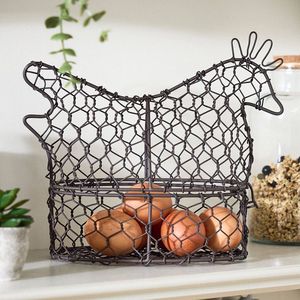 Support à œufs en fer de style farmhouse pour une décoration de cuisine rustique, créant un look traditionnel chaleureux tout en organisant les œufs - Product Image 1