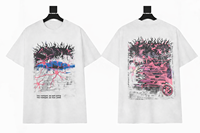 T-shirt de haute qualité, streetwear, impression personnalisée, t-shirts pour hommes en coton, Hells, surdimensionné, délavé, unisexe, étoiles, t-shirt pour hommes