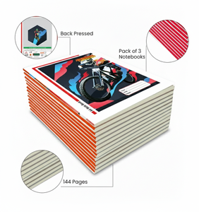Cuaderno Hawamahal A4, 216 Páginas, 60 GSM, Cubierta con Diseño de Bicicleta de Montaña, Papel Rayado para Escribir en la Escuela o la Universidad - Product Image 6