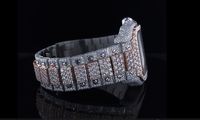 Montre mécanique de luxe pour homme, style antique, sertie de moissanite VVS, analogique, en acier inoxydable, verre, fournisseur indien direct