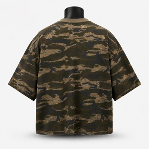 T-shirt de sport d'été surdimensionné en coton 100% tricoté, style japonais, broderie solide, streetwear, tactique, logo personnalisé - Product Image 4