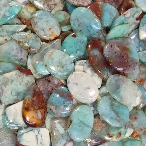 Cabochon de pierre précieuse Aquaprase, pierre précieuse Aquaprase pour bijoux - Product Image 5