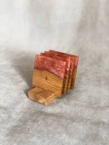 Sous-verres personnalisés en résine et en bois, sous-verres artisanaux en pierre parfaits pour les cadeaux d'entreprise, les événements et la maison - Product Image 1