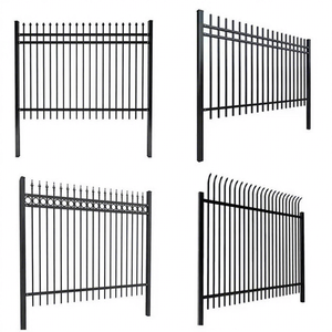 Wholesales Galvanized Steel Fence Panel High Security Anti Climb Ornamental Temporary Horizontal Slat Durable Smooth Customized - Product Image 1