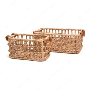 ตะกร้า PU เก็บของผักตบชวาแบบเปิดโล่งผลิตภัณฑ์จัดระเบียบบ้าน - Product Image 5