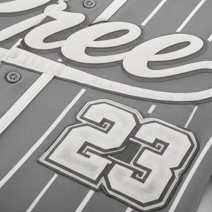 Maillot de baseball professionnel unisexe américain à rayures fines, boutonné, léger, pour entraînement et match, grande taille, anti-humidité - Product Image 3