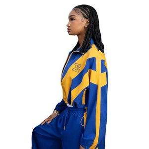 Conjunto Deportivo Corto Retro Sigma Gamma Rho para Mujer, Azul y Dorado, Dos Piezas, Estilo Casual Urbano, Ropa Deportiva de la Hermandad Griega - Product Image 2