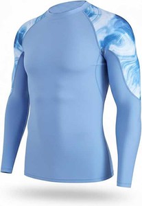 Fitness Rash Guard for Men Long Sleeve MMA BJJ Compression Shirt High Elasticity Workout Top USA Europe Wholesale - Product Image 3
