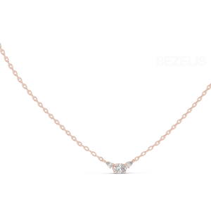 Impresionante Collar con Colgante de Corazón de Diamante Creado en Laboratorio con Múltiples Cortes, Oro Amarillo de 18K, Joyería Fina Romántica para Regalo - Product Image 3