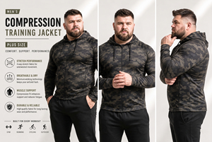 Men Camo Printed Plus Size Training <b>Jacket</b> Yoga Compression Zipper Hoodie Men's Fitness Slimming Hooded <b>Jacket</b> Men Sports <b>Jacket</b> - Product Image 5