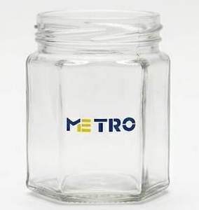 Premium 250 ML Hexa Glass <b>Jar</b> Food Safe Airtight Lid Honey <b>Jam</b> Spice Storage Container for Home Kitchen Use - Product Image 1