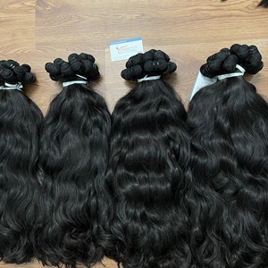 Extensions de cheveux naturels vierges vietnamiens pour coiffure modèle 585, ondulés ou lisses, double trame, peuvent être décolorés/teints, 613 couleurs - Product Image 1