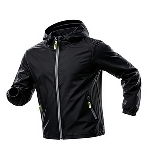 Veste softshell unisexe noire enduite, avec capuche, poches zippées, imperméable, coupe-vent, respirante, pour activités de plein air, coupe classique, toutes saisons - Product Image 2