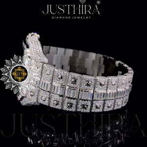 Reloj de Diamantes Moissanite Resistente al Agua Más Vendido para Hombre, Reloj de Pulsera de Lujo con Incrustaciones de Diamantes y Construcción Duradera Disponible para la Venta - Product Image 3