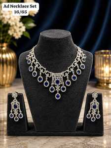 Parure de bijoux de mariée en zircon rose pour femme, collier et boucles d'oreilles, en laiton plaqué rhodium et acier inoxydable, style classique pour mariage, micro-pavé - Product Image 4