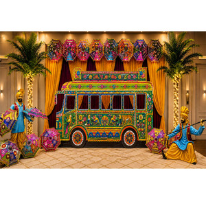 Estatuas de Bienvenida para Bodas Punjabi, Estatuas de Jatt Punjabi de Tamaño Real, Decoración Vibrante para Cabina de Fotos de Bodas Punjabi - Product Image 1
