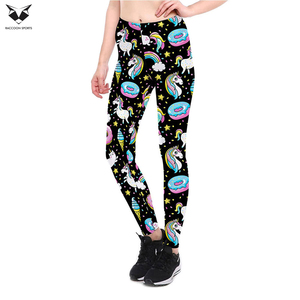 Leggings Deportivos de Cintura Ancha con Estampado Floral y de Calaveras para Mujer, Transpirables, de Primera Calidad, Hechos en Pakistán, del Mejor Proveedor - Product Image 2