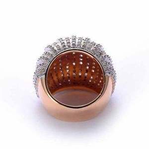 Bague unisexe en platine avec zircon et pierres précieuses, sertie pavé, bijoux personnalisables pour Noël, anniversaire, fiançailles, mariage, fête, taille sur mesure - Product Image 5