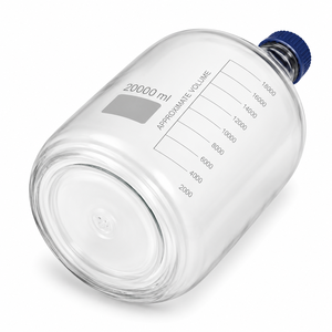 Bottiglia in Vetro da Laboratorio di Alta Qualità con Tappo Blu Trasparente per Conservazione di Reagenti Chimici, Personalizzabile OEM Duran - Product Image 3