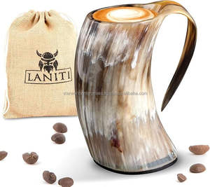 Taza de cuerno para beber natural, tazas de cerámica para fiestas en casa y uso en hoteles - Product Image 4