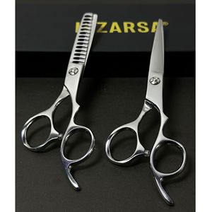 Ciseaux de coiffure ergonomiques professionnels pour salon, en acier inoxydable 440C, outil de coupe de précision - Product Image 1